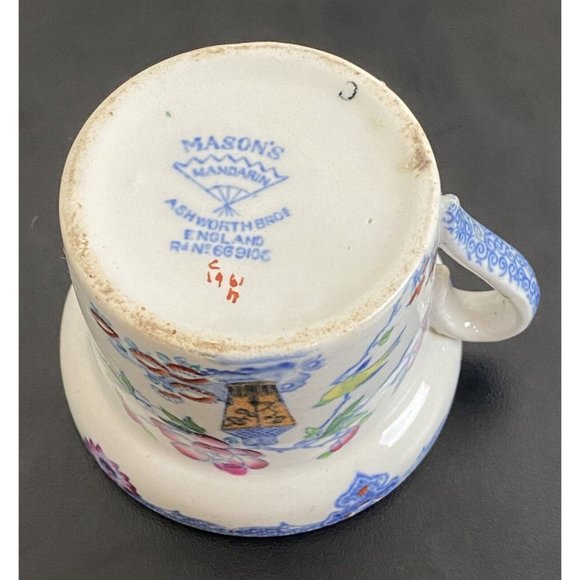 Mason's Mandarin Cup Blue Multicolored by Ashworth Bros 1961 Rare Pattern  - Picture 6 of 8